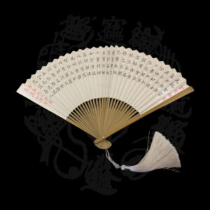 金光神咒扇子摺扇小楷書法仿烏木竹扇手寫