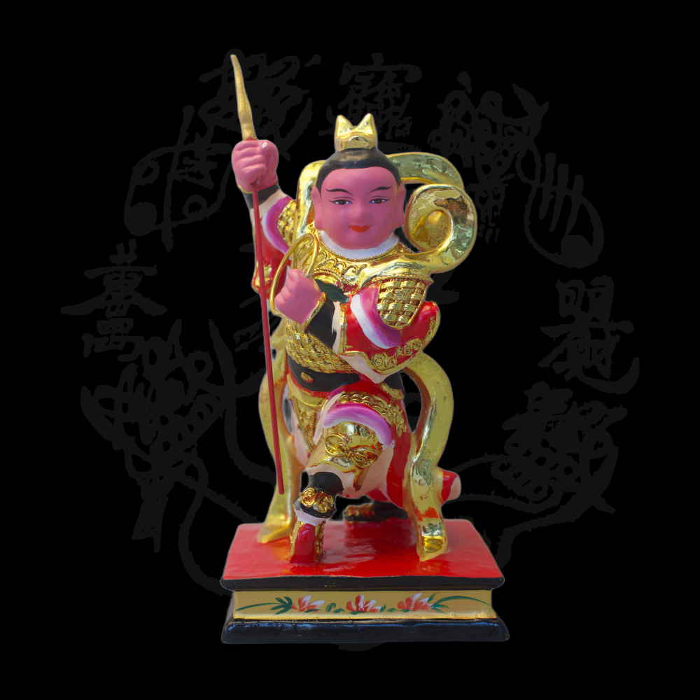 香樟木哪吒三太子佛像三壇海會大神中壇元帥擺件家用供奉木雕神像