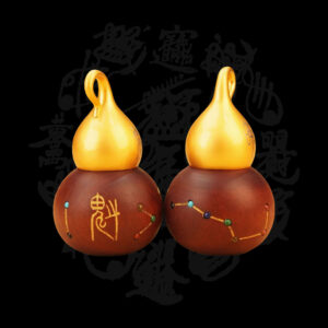 雷擊棗木銅頭開口葫蘆可裝藏脖掛 包掛 車掛配件吊墜