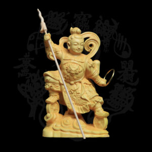 檜木雕哪吒三太子神像